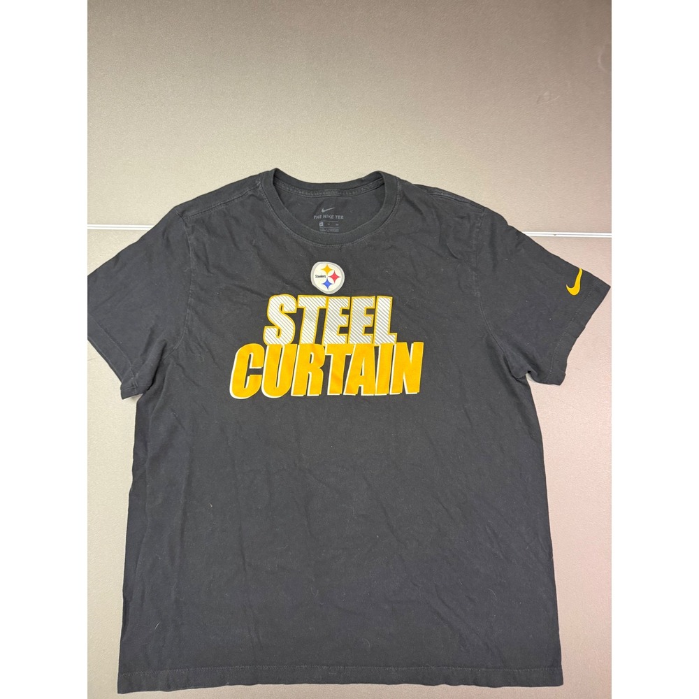 Nike Pittsburgh Steelers Steel Curtain Graphic T-Shirt Black Mens XL